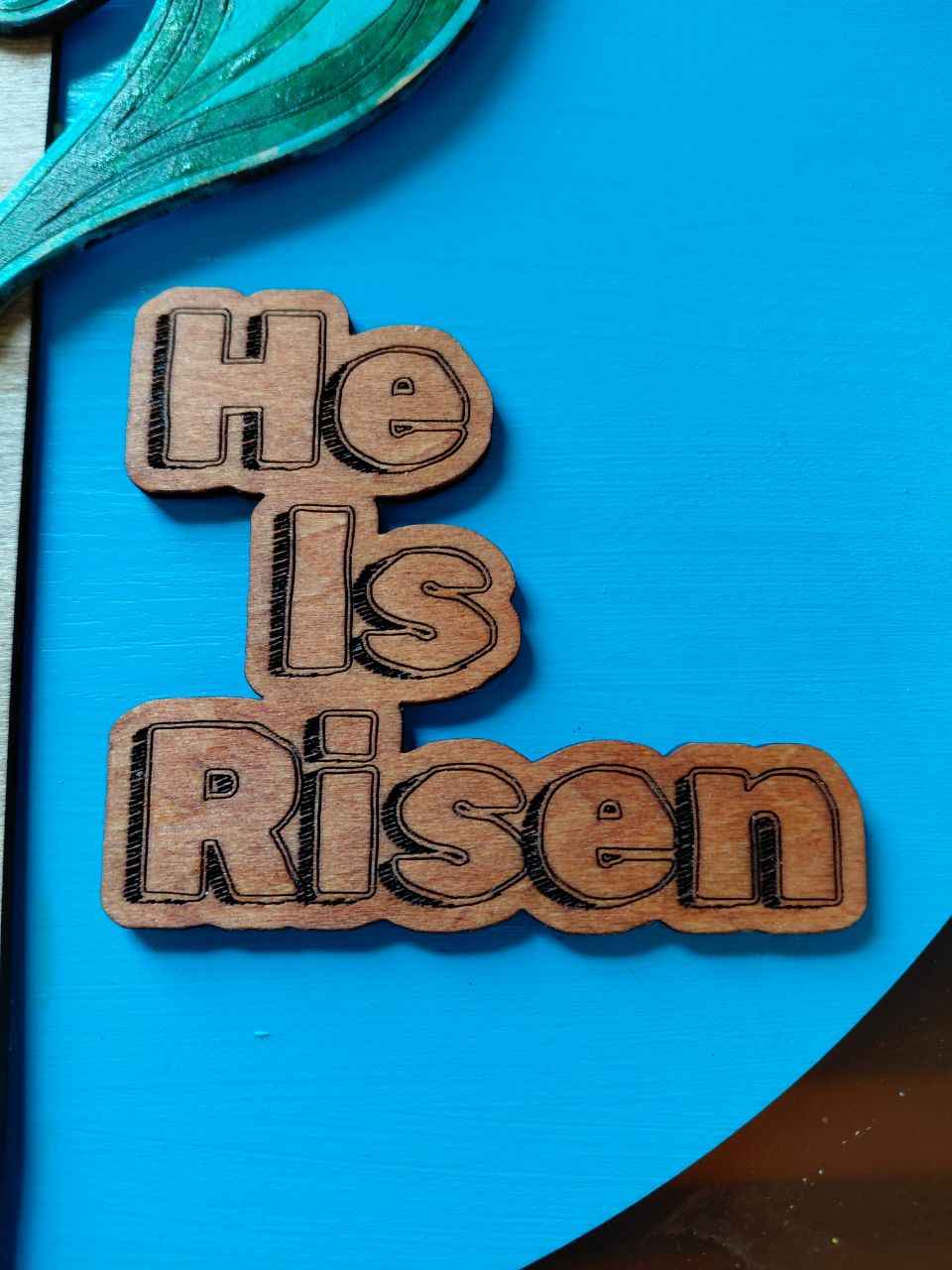He is Risen Cross Door Hanger- Wall Decor